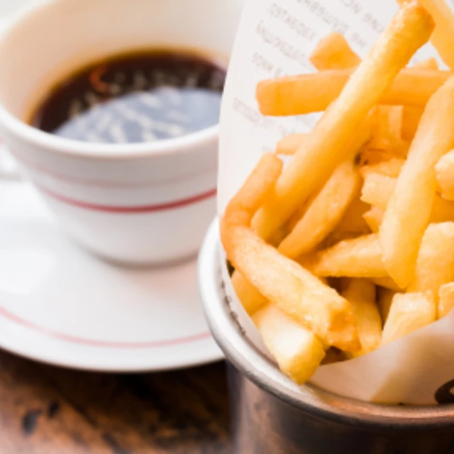 Coffee french fries and chips acrylamide