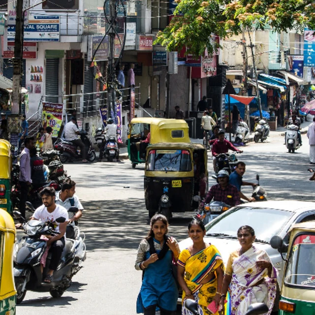 people walking in the street