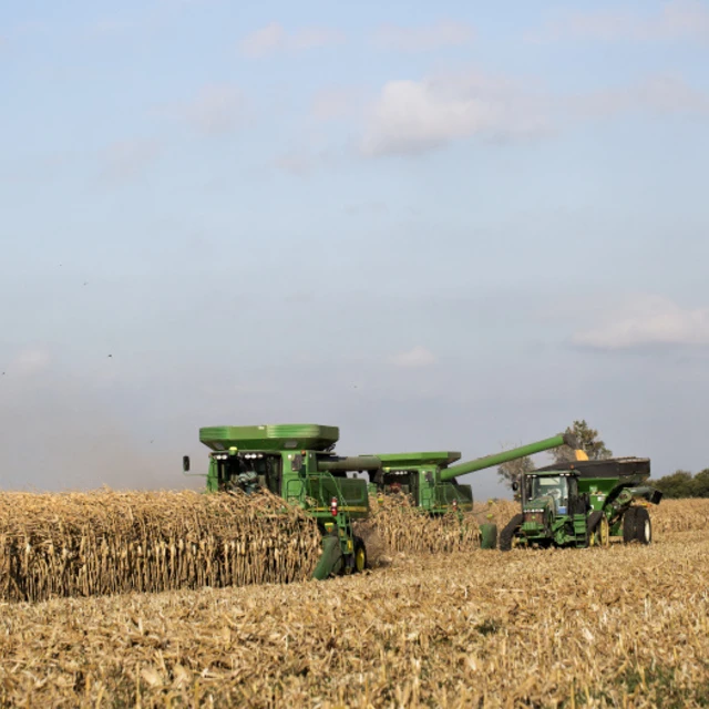 Field getting harvested