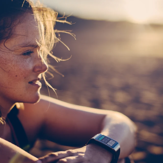 Woman resting after exercising