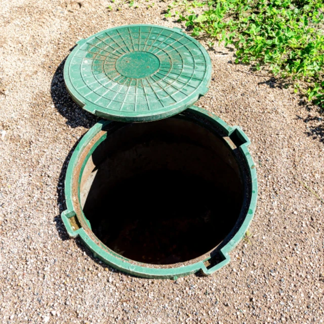 open septic tank