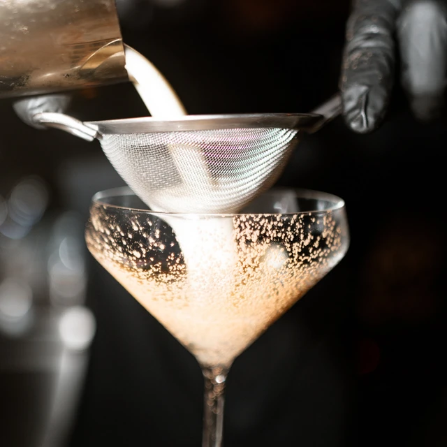 Bartender preparing a drink