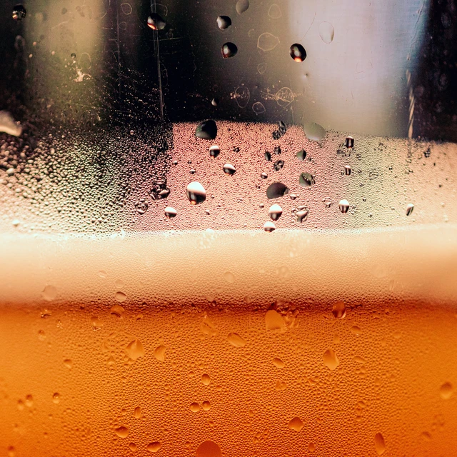 Close-up of beer in a glass