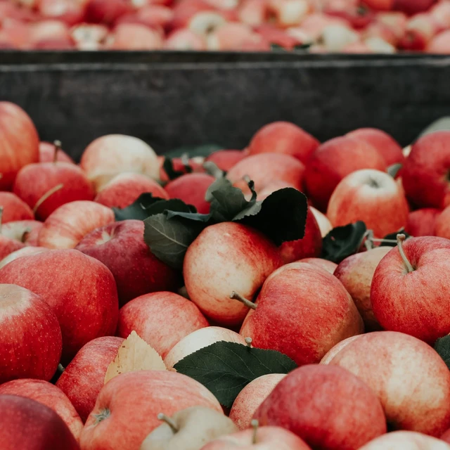 apples in crates