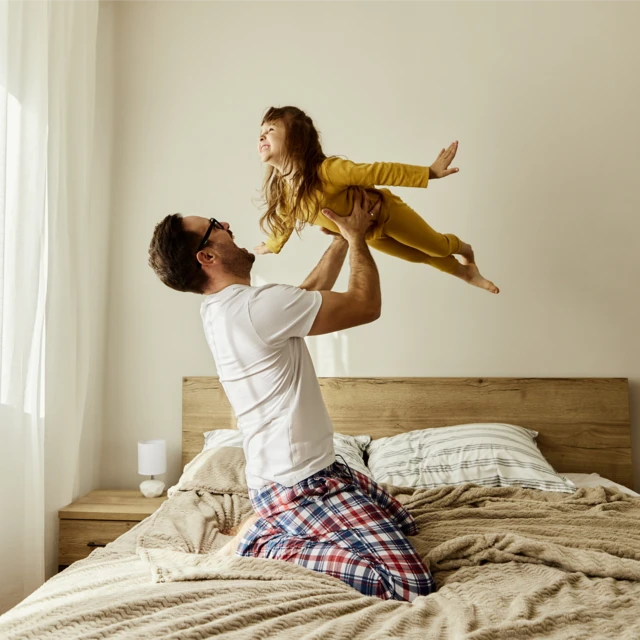 Father spending time with his daugther