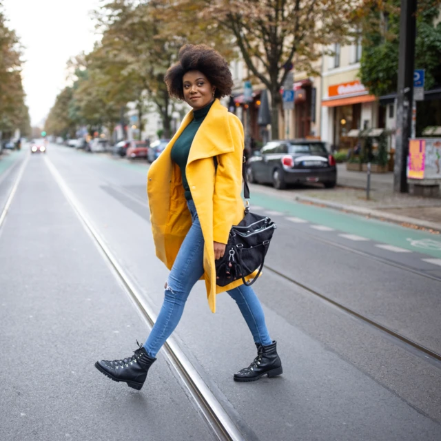 Woman with fresh clothes