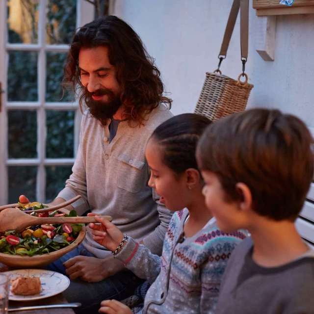 Family eating