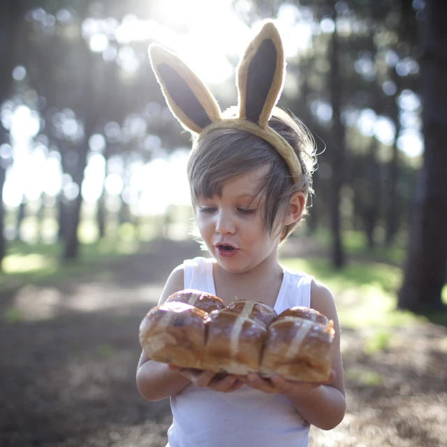 child with bread