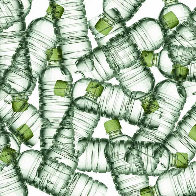 Plastic bottles biologically PET