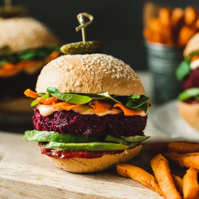 burger with plant-based meat that have great texture