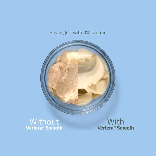 With and without Vertera® Smooth demonstration