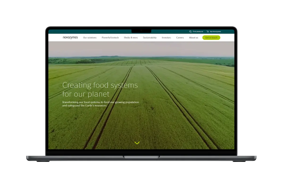 Food systems for our planet web-page on laptop