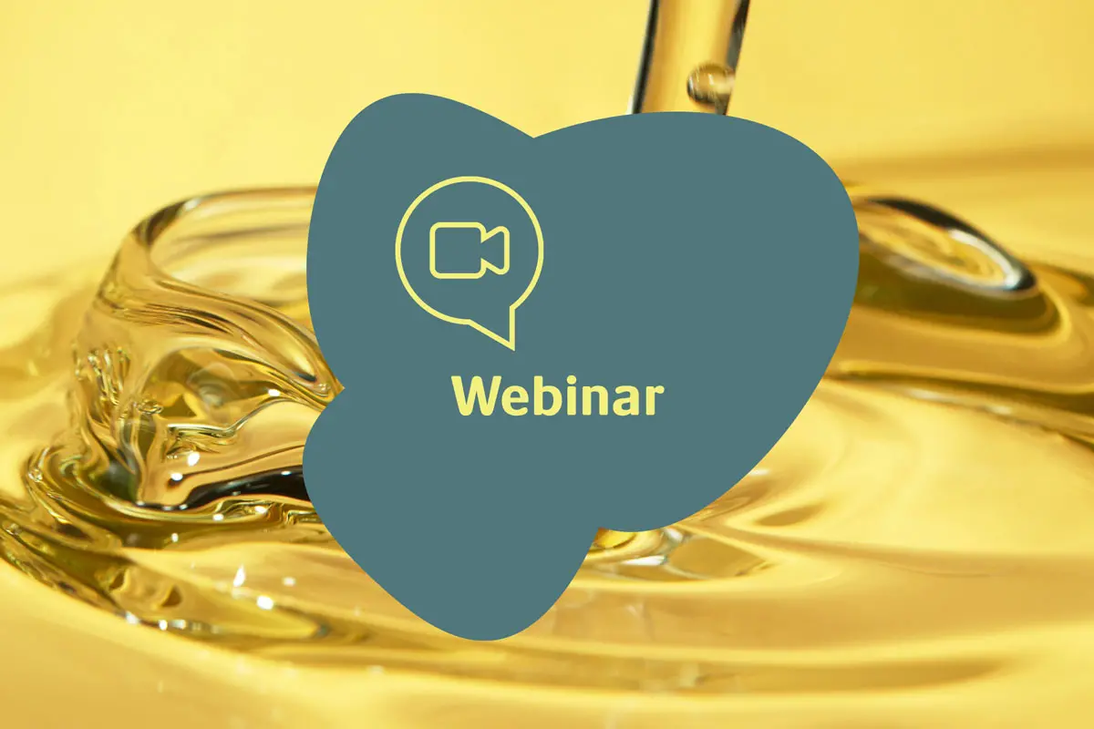 pre-splitting webinar for oils and fats industry with oils as background