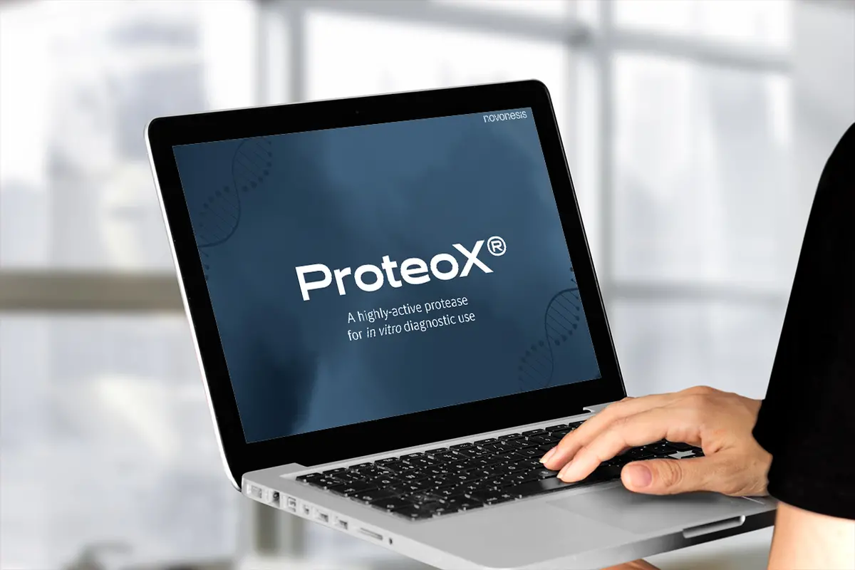 ProteoX on a laptop screen