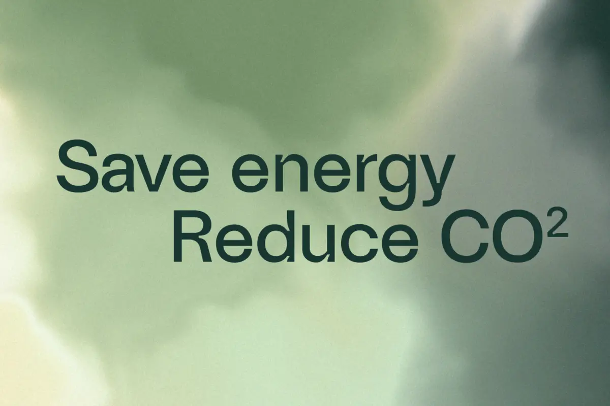 save energy and reduce CO2 text