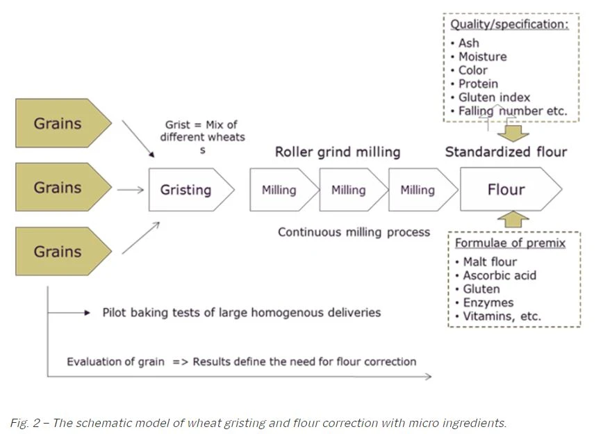 wheat milling process flow chart