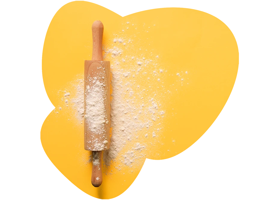 Rolling pin with flour bioscript