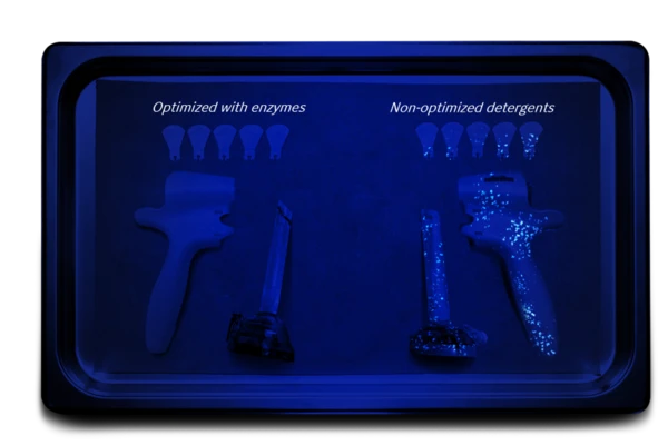 Medical Cleaning black light on devices