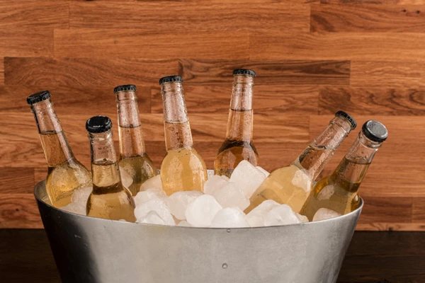 Beer in ice bucket