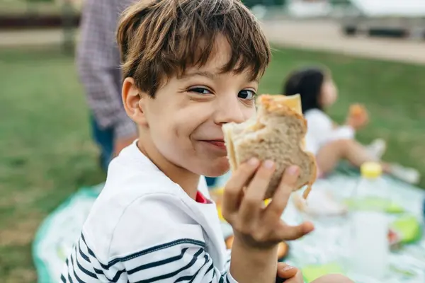 Boy with bread