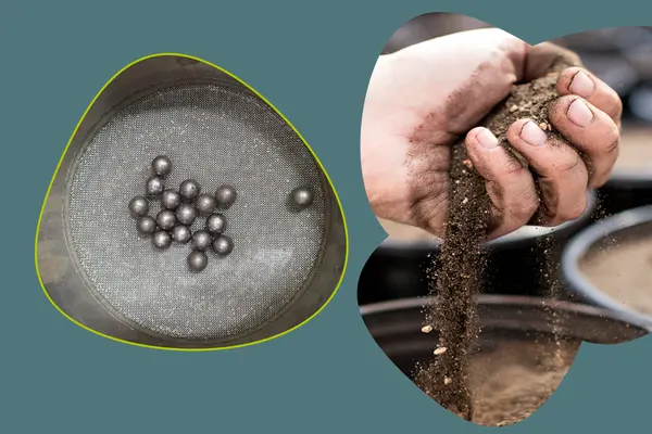 comparison of improved granular TagTeam BioniQ showing increased hardness of soil