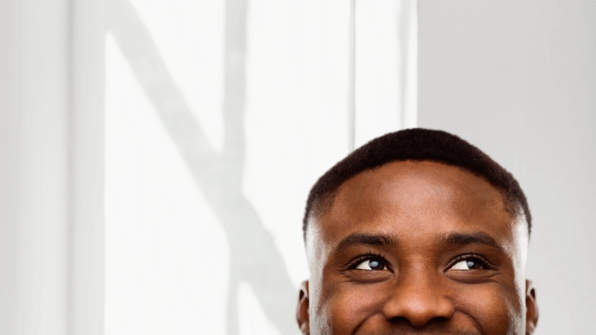 young mans head