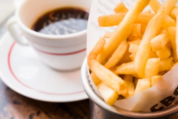 Coffee french fries and chips acrylamide