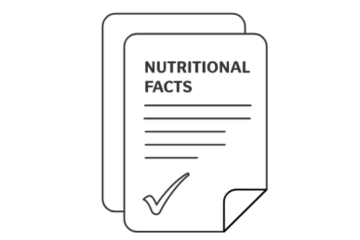 nutritional facts icon